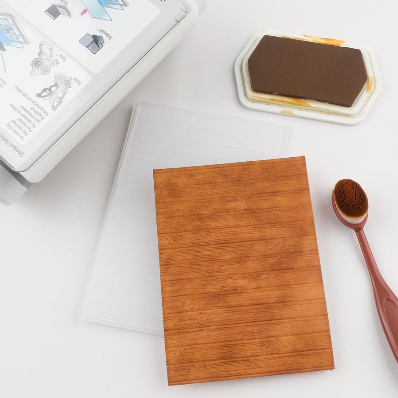 BAOFALI 3D Wood Panel Texture Theme Plastic Embossing Folders DIY Scrapbooking Photo Album Card Paper Craft Decoration for Card Making,Embossing Template Paper Card Embossing Stencil - Image 4